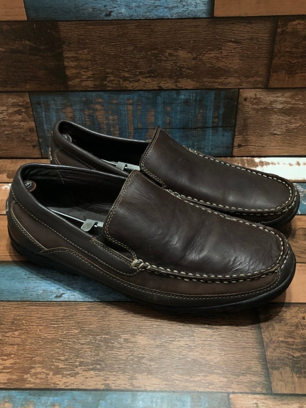 Bass Victor Loafers Slip On Leather Uppers Brown Men's Size 11.5 W